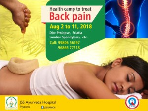 JSS Ayurveda Backache FB Post
