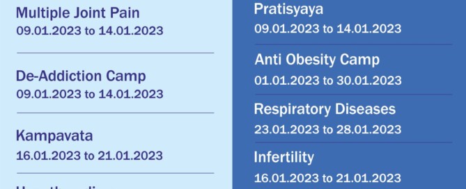 JSS Ayurvedha college, Mysuru Upcoming Camps - January 2023