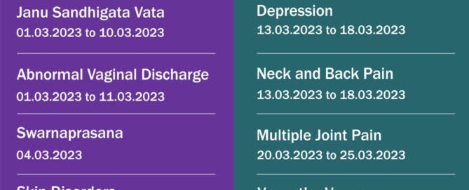 JSS-Ayurveda-Hospital-Mysuru, upcoming-camps-march-2023