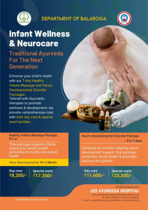 Enhance your child's health with JSS Ayurveda Hospital's Infant Wellness & Neurocare packages.
