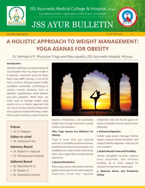 JSS_Ayurveda_Hospital_Mysuru Newsletter April 2025
